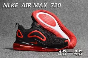 unisex nike air max 720 running chaussures discount black red